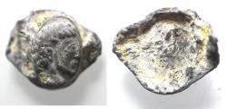 Ancient Coins - Roman Egypt. circa 3rd-4th century AD. Lead seal impression (22mm, 6.35g). Male head r