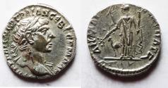 Ancient Coins - Arabia. Bostra under Trajan (AD 98-117). AR drachm (18mm, 3.06g). Struck in regnal year 16 and Cos 6 (AD 112).