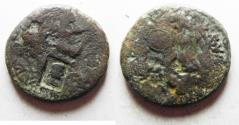 Ancient Coins - JUDAEA. COUNTERMARKED AE 25