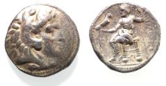 Ancient Coins - Macedonian Kings.Alexander III the Great (336-323 BC). AR tetradrachm (26mm, 16.99g). Sidon mint. Posthumous issue struck in regnal year 20 of Abdalonymos = 314/3 BC.