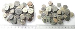 Ancient Coins - AS FOUND: LOT OF 50 ROMAN AE COINS