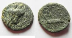 Ancient Coins - 	PHOENECIA. SIDON. 1ST CENT. A.D AE 15