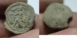 Ancient Coins - ANCIENT SASANIAN TERRACOTTA BULLA. 4TH - 6TH CENTURY A.D