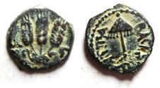 Ancient Coins - JUDAEA, Herodians. Agrippa I. 37-43 CE. AE Prutah .Jerusalem mint.