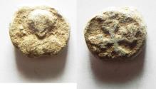 Ancient Coins - BYZANTINE 8TH CENTURY LEAD TOKEN