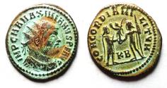 Ancient Coins - ROMAN IMPERIAL. MAXIMIANUS AE FOLLIS.