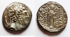Ancient Coins - Seleukid Kings. Demetrios III Eukairos (97/6-88/7 BC). AR tetradrachm (28mm, 15.15g). Damascus mint. Struck in SE 221 (92/1 BC).