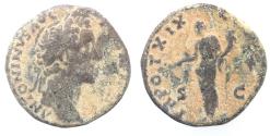 Ancient Coins - AS FOUND. ANTONINUS PIUS AE SESTERTIUS