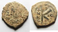 Ancient Coins - AS FOUND. Justin II 565-578, Half Follis