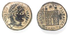 Ancient Coins - ROMAN . CONSTANTINE I AE FOLLIS. CAMP GATE
