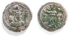 Ancient Coins - Sasanian Empire. Bahram IV (AD 388-399). AR drahm (25mm, 3.10g). AS mint.