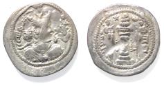 Ancient Coins - Sasanian Empire. Zamasp (AD 497-499). AR drachm (25 mm, 3.02 g) ART (Ardashir-Khurra) mint. Struck in regnal year 1 (AD 497).