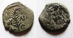 Ancient Coins - JUDAEA, Procurators. Valerius Gratus. 15-26 CE. AE PRUTAH