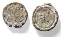 Ancient Coins - LATE ROMAN. LEAD GNOSTIC TOKEN