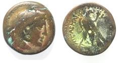 Ancient Coins - PTOLEMAIC KINGDOM. PTOLEMY IV AE 24. ALEXANDER THE GREAT'S HEAD