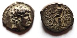Ancient Coins - Seleukid Kings. Alexander I Balas (152-145 BC). AR drachm (18mm, 4.09g). Antioch on the Orontes mint.