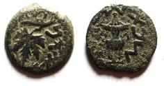 Ancient Coins - Judaea. Jewish War. First Revolt. AE Prutah. Year 3. 68/69 C.E.