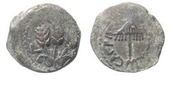 Ancient Coins - JUDAEA, Herodians. Agrippa I. 37-43 CE. AE Prutah .Jerusalem mint.