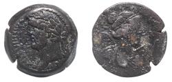 Ancient Coins - EGYPT, Alexandria. Antoninus Pius. AD 138-161. Æ Drachm . Bust of Nike