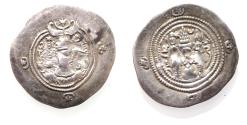 Ancient Coins - Sasanian Kingdom. Khusru II. A.D. 591-628. AR drachm