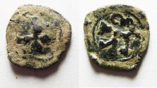 World Coins - CRUSADERS, Lusignan Kingdom of Cyprus. Janus. 1398-1432. Æ Cartzia