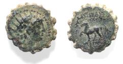 Ancient Coins - Seleucid Kingdom Antiochos VI Dionysos AE 14. horse