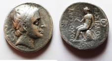 Ancient Coins - Seleukid Kings. Antiochos III the Great (223-187 BC). AR tetradrachm (27mm, 16.91g). Seleukeia on the Tigris mint.