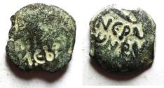 Ancient Coins - BROKAGE: JUDAEA. Porcius Festus Procurator under Nero AE Prutah. 58/59 C.E.