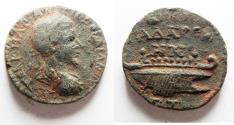 Ancient Coins - DECAPOLIS. GADARA. GORDIAN III AE 25 . GALLEY