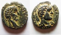 Ancient Coins - Decapolis. Gadara under Septimius Severus. AD 193-211. Æ (24mm, 13.53 g, 12h). Dated CY 262 (AD 198/9).