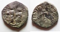 Ancient Coins - Byzantine Empire; Heraclius, with Heraclius Constantine. 610-641. AR Hexagram