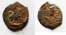 Ancient Coins - Judaea, Herod the Great, 37 - 4 B.C. AE prutah. Eagle