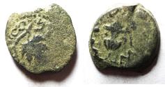 Ancient Coins - Judaea. Jewish War. First Revolt. AE Prutah. Year 3. 68/69 C.E.