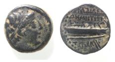 Ancient Coins - AS FOUND: SELEUCID KINGDOM. DEMETRIUS II AE 18. TYRE