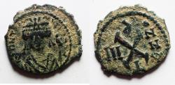 Ancient Coins - Byzantine. Maurice Tiberius AE DECANUMMIUM