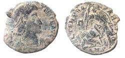 Ancient Coins - CONSTANTIUS II AE FOLLIS. FALLEN HORSEMAN