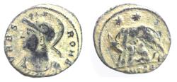 Ancient Coins - AS FOUND: CONSTANTINE I AE 3 . COMMEMORATIVE ISSUE. SHE WOLF