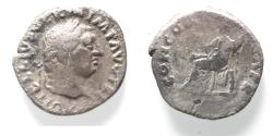 Ancient Coins - Roman Imperial. Vitellius (AD 69). AR denarius, 18mm, 2.81g). Rome mint. Struck late April-20 December 69.