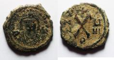 Ancient Coins - Byzantine. Maurice Tiberius AE DECANUMMIUM