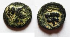 Ancient Coins - Pamphylia. Side AE16 Athena