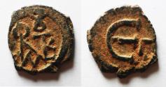 Ancient Coins - Justin II (565-578). Æ 5 Nummi - Constantinople