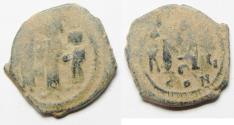 Ancient Coins - Byzantine. Heraclius, Heraclius Constantine and Martina AE follis . Constantinople