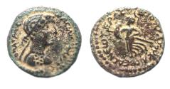 Ancient Coins - PTOLEMAIC KINGS of EGYPT. Kleopatra VII Thea Neotera. 51-30 BC. Æ (17mm, 4.07 g).