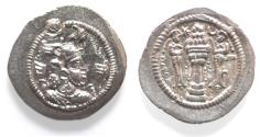 Ancient Coins - Sasanian Kingdom, Peroz I, 458-471 AD. AR drachm