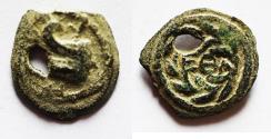 Ancient Coins - Judaea, The Herodians. Herod Archelaus, 4 BC-6 AD. AE Prutah . Prow