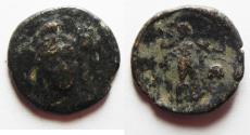 Ancient Coins - VERY RARE: Pamphylia, Side AE18