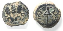 Ancient Coins - JUDAEA, Herodians. Agrippa I. 37-43 CE. AE Prutah .Jerusalem mint.