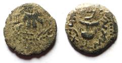 Ancient Coins - Judaea. Jewish War. First Revolt. AE Prutah. Year 2. 67/68 C.E.