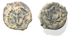 Ancient Coins - AS FOUND: 	Judaea, The Herodians. Herod Archelaus, 4 BC-6 AD. AE Prutah .