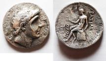 Ancient Coins - GREEK Seleukid Kingdom. Antiochos II Theos (261-246 BC). AR tetradrachm (29mm, 16.12). Seleukeia on the Tigris mint.